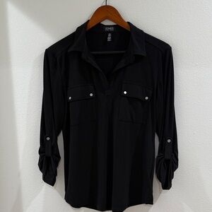 Jones New York Women's Black Button Down Shirt